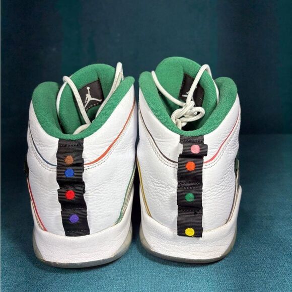 NIKE AIR JORDAN 10 RETRO WINGS WHITE CLOVER SHOES Size 14